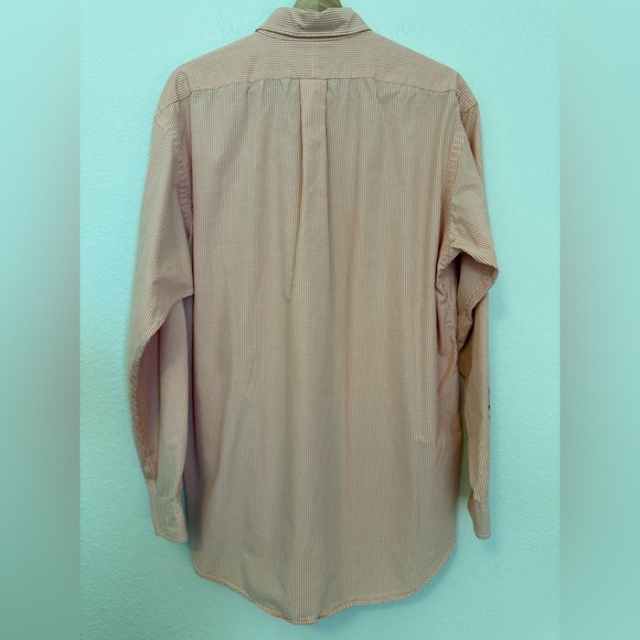 Polo Ralph Lauren Blake Shirt Men’s Medium Orange Gingham Check L/S Classic Fit - Picture 6 of 6